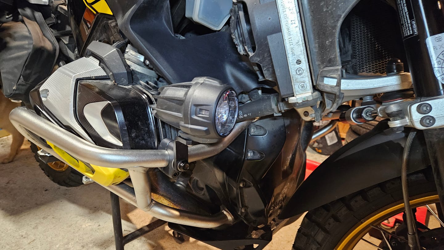 Motorcycle Lights BMW OEM Crash Bar Aux Light Mount Adapter – Lone