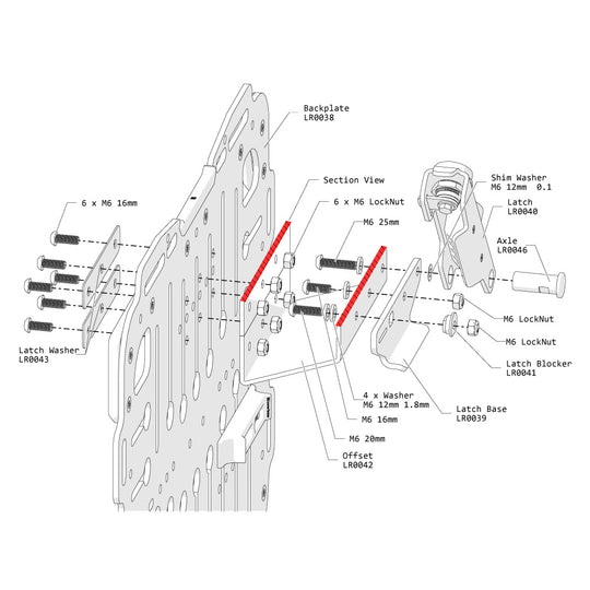 Peças sobressalentes do sistema de fixação MotoBags [V2]